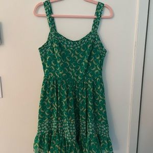 Green Floral Multi-pattern Dress